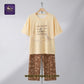 Minimal Cute Design Sleeping Tee & Pant Set