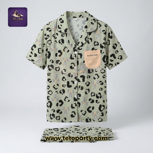 Teto Party Leopard Lounge Set