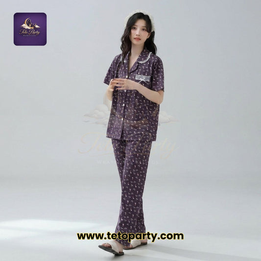 Teto Party Ditsy Print Lounge Set