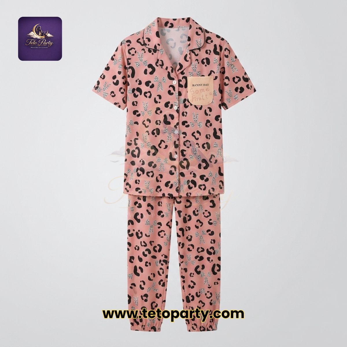 Teto Party Leopard Lounge Set